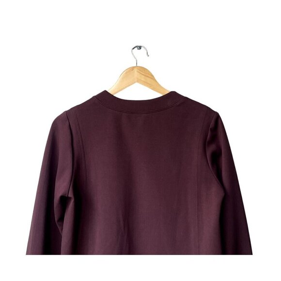 Soma Wknd Size S Soft Burgundy Red Tech Scuba Pullover Crewneck Sweatshirt - Picture 8 of 12